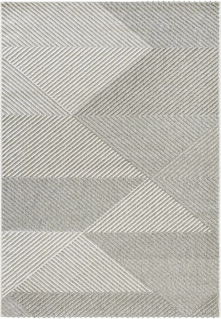 Covor 19270A, 80x150 cm, forma dreptunghiulara, polipropilena, gri/cre