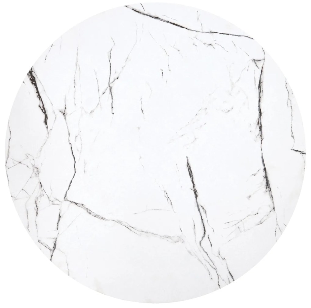 Set 2 mese de cafea Java marmura alba/negru