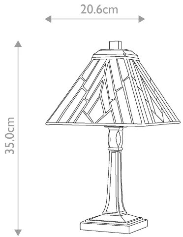Elstead TF-ALDERLEY-TL-M - Lampă de masă Tiffany ALDERLEY, 1xE14/40W/230V, 35 cm