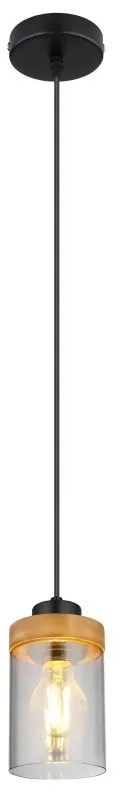 Pendul design modern FINCA negru mat, maro inchis