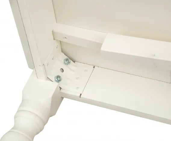 Masa extensibila, L140(240) 80 H80 cm, alba antic, lemn masiv