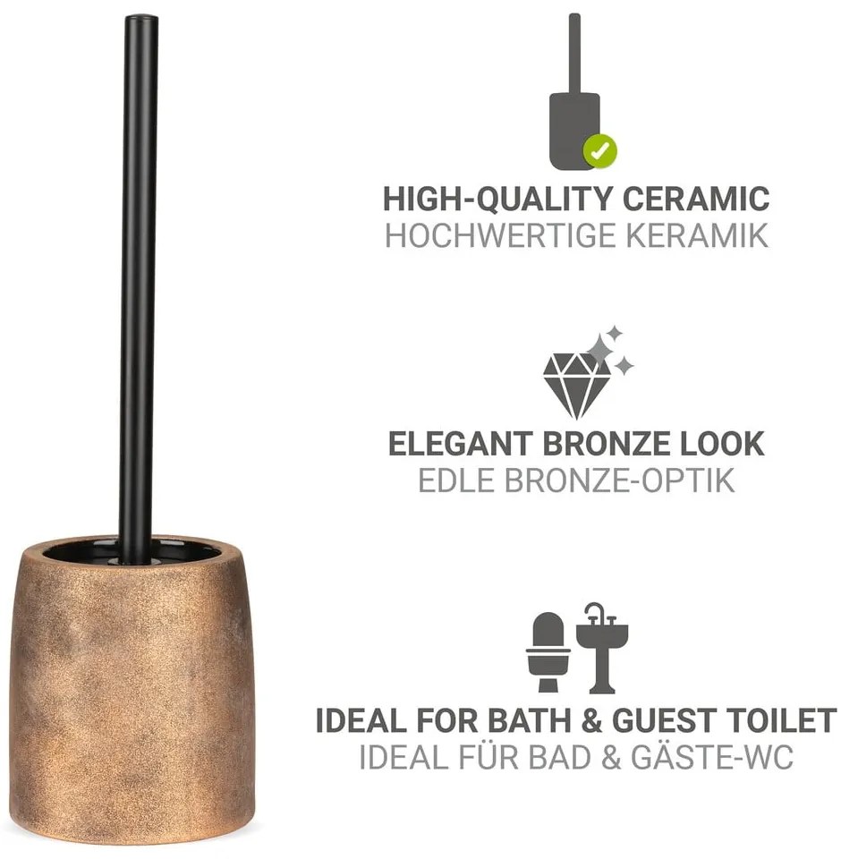 Perie de WC bronz din ceramică Tremea – Wenko