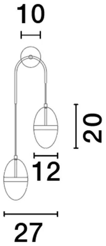 Aplica de perete LED design modern Egna