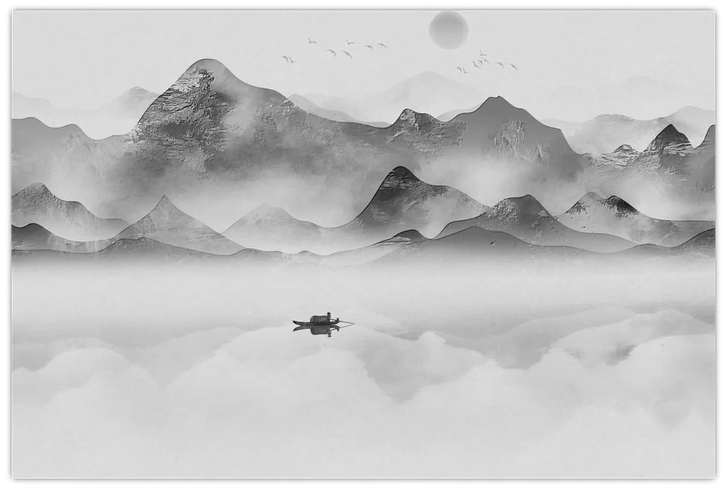 Tablou - Lac japonez (90x60 cm)