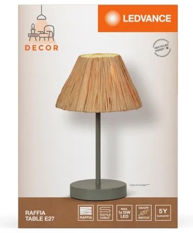 Lampă de masă Ledvance DECOR RAFFIA 1xE27/15W/230V rafie
