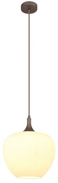 Lustră pe cablu MAXY 1xE27/60W/230V alb/maro Globo 15548H1C