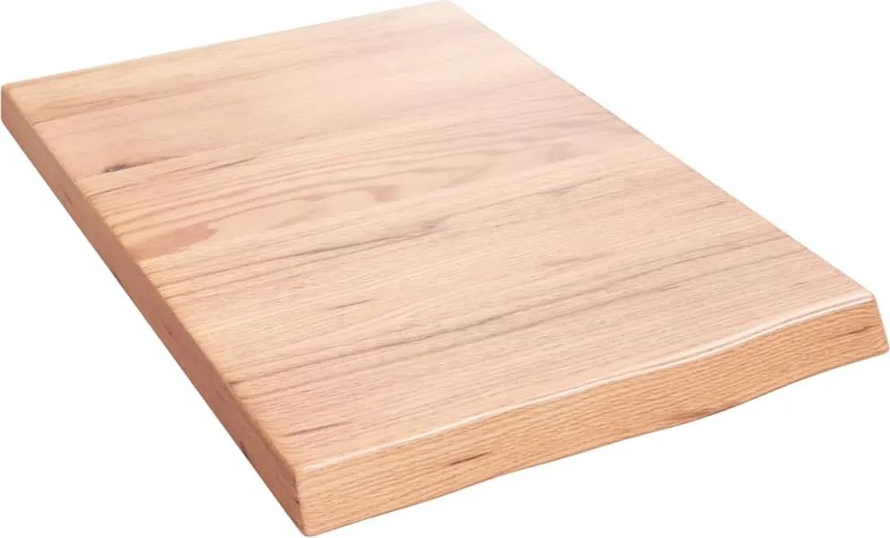 vidaXL Raft de perete maro deschis 40x60x(2-4) cm lemn stejar tratat