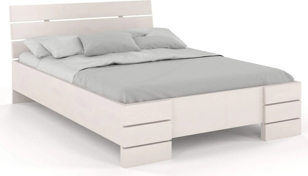 Pat lemn masiv Înalt TerraCraft Fag Personalizabil - 200x200cm