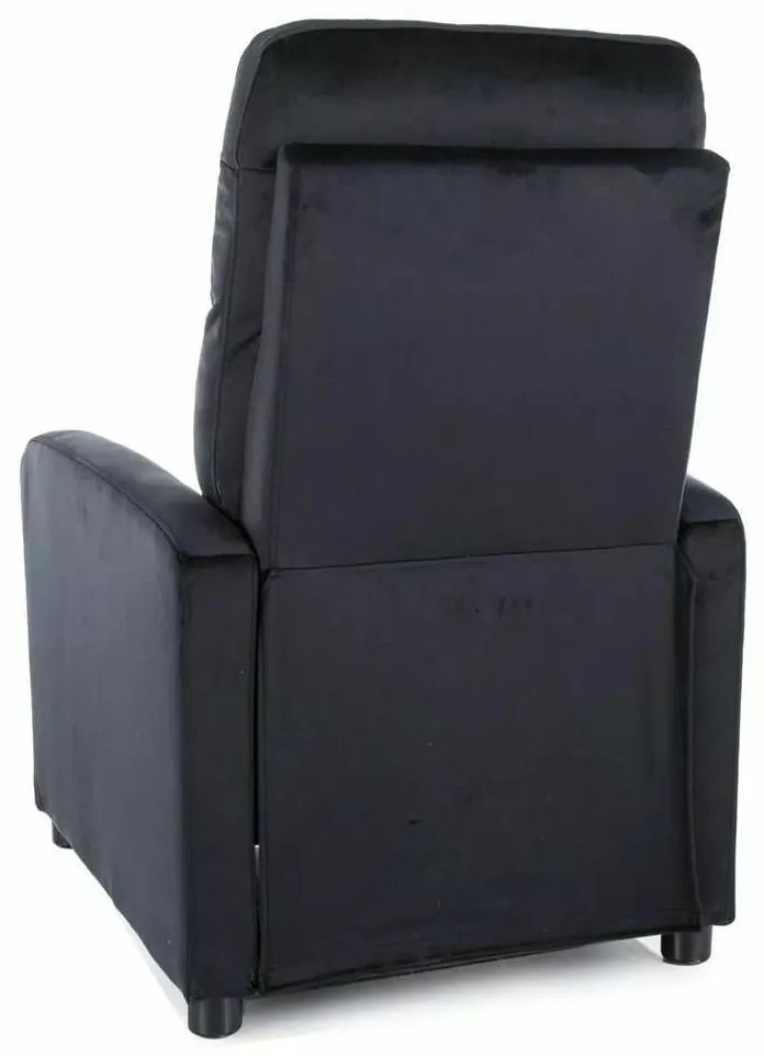 Scaun reclinabil Lennox Velvet, negru