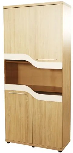 Dulap Sigma vitrina 2 usi sonoma