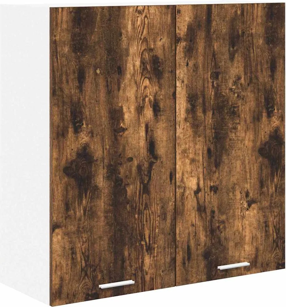 vidaXL Dulap suspendat cu ușă Riga Stejar fumuriu 80 x 31 x 80 cm