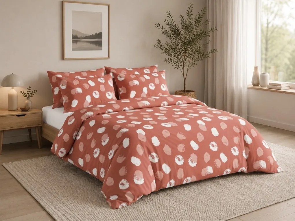 Lenjerie de pat din flanel TESS rosu Dimensiune lenjerie de pat: 2 buc 60 x 70 cm | 200 x 200 cm