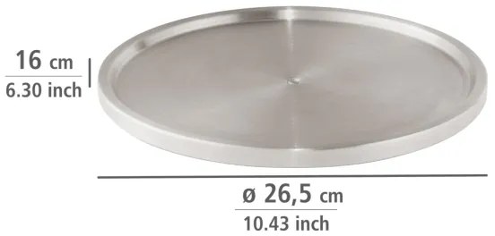 WENKO 2334100 - Tavă din oțel inoxidabil 26,5 x 1,5 cm, inox/argintiu