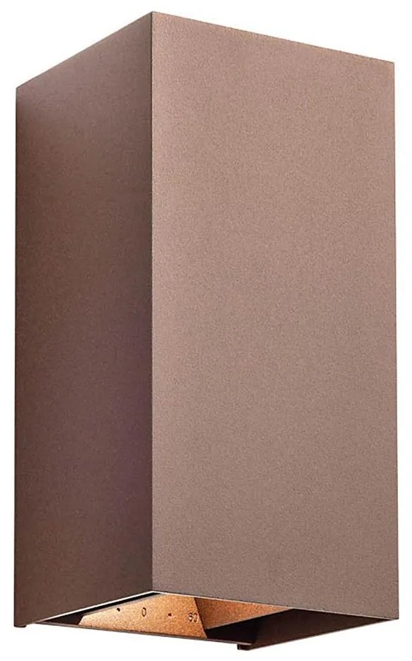 Redo 90554 VARY - Aplică de perete pentru exterior, 2x LED 10W, 230V, 3000K, IP54, maro