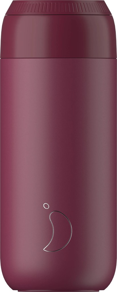 Cană termos Chilly's Bottles - vișinie 500ml, ediția Seria 2