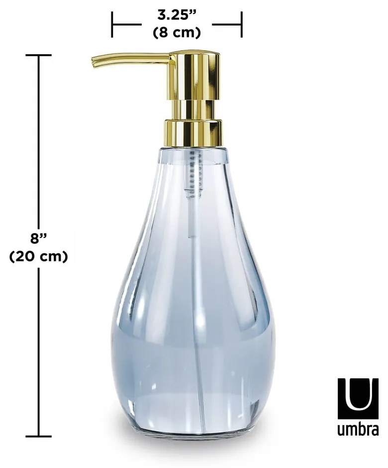 Dozator de săpun lichid din plastic 280 ml Droplet – Umbra