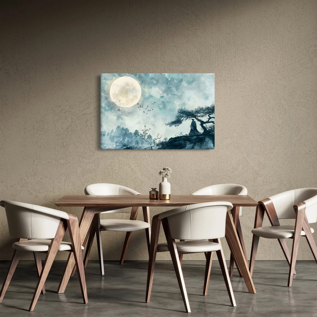 Tablou - Pictură cu lună plină (90x60 cm)