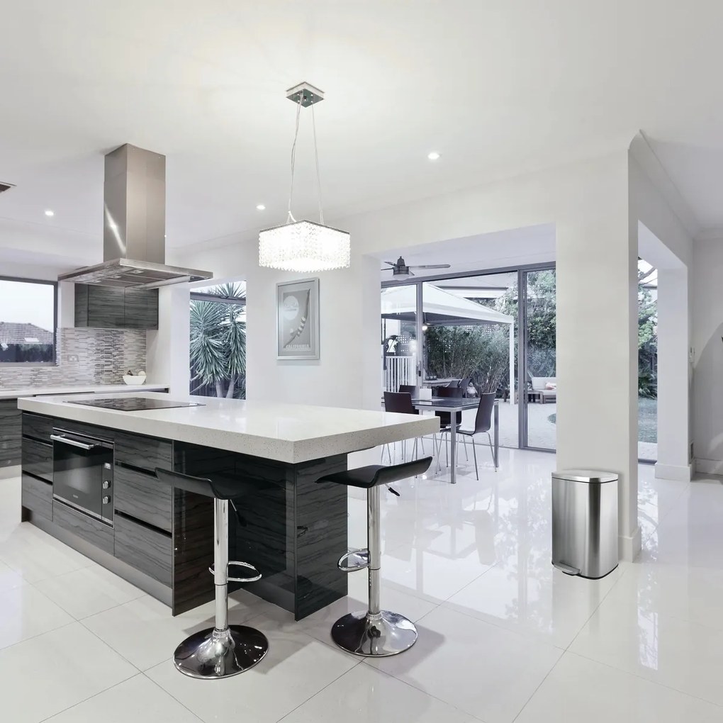 Coș de gunoi cu pedală soft-close Spirella Akira30 l, oțel inoxidabil periat, 30 l