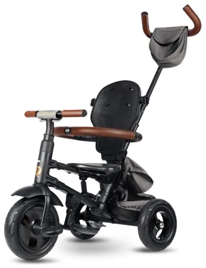 QPlay - Tricicletă pentru copii RITO DELUXE 6în1, gri