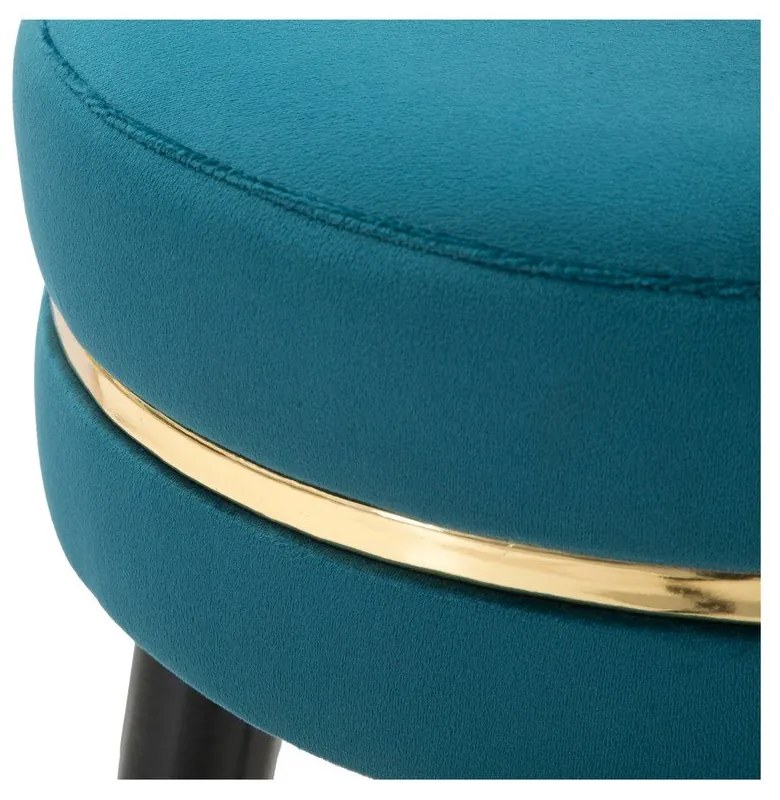 Scaun de bar turcoaz tapițat (înălțime șezut 74 cm) Paris – Mauro Ferretti