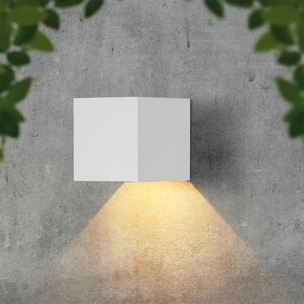 Lampă LED solară de perete cu senzor, 9W/5V, IP65, 2600 mAh, albă