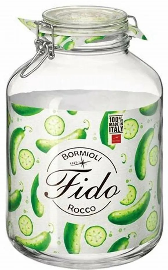 Borcane de conservare Bormioli Rocco FIDO, cu închidere cu clips , 5 l