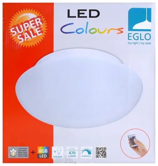Plafonieră LED RGB dimabilă Eglo 75351 ELLA-C 1xE27/7,5W/230V