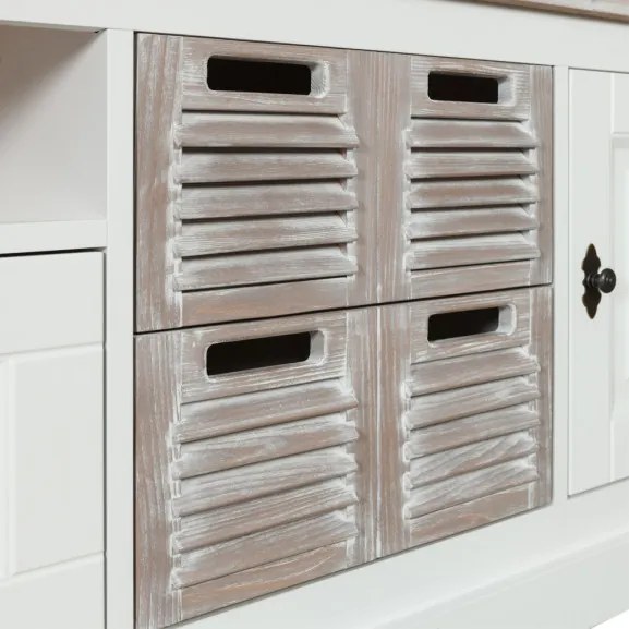 Set Living Cortina Alb Si Miere, 320 Cm