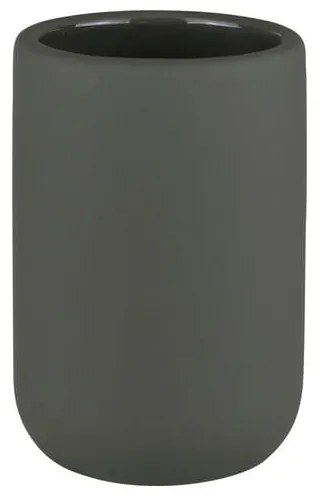 Suport pentru periuța de dinți verde închis din ceramică Lotus Play – Mette Ditmer Denmark