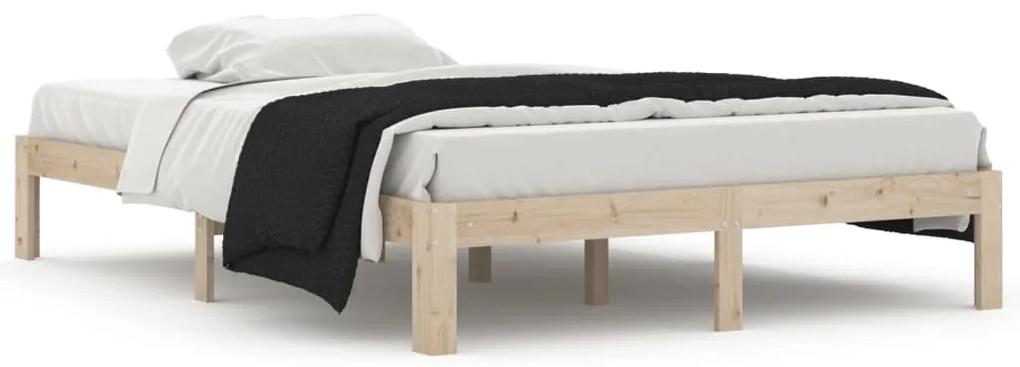 810365 vidaXL Cadru de pat, 140x200 cm, lemn masiv de pin