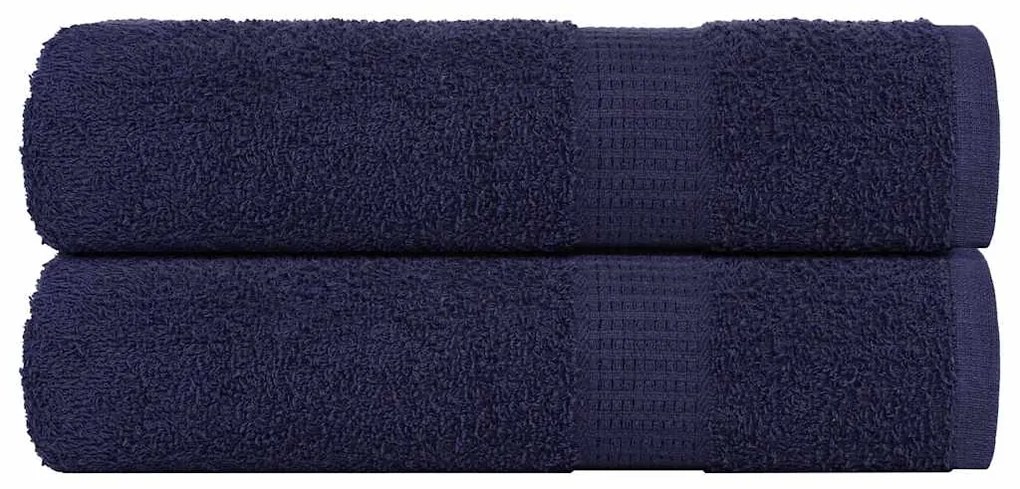 vidaXL Prosoape de baie 2 buc Bleumarin 100x150cm 360 g/m² 100% bumbac