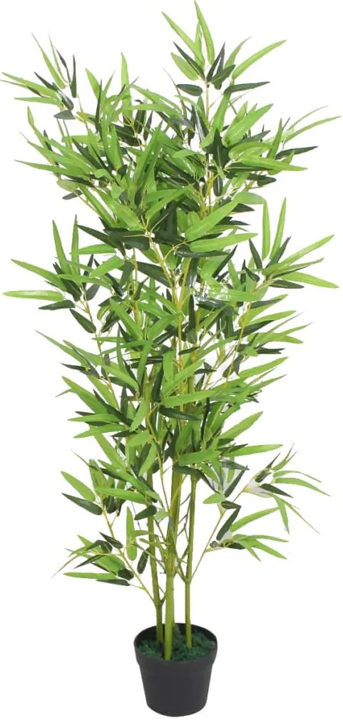 vidaXL Bambus artificial cu ghiveci 120 cm, verde