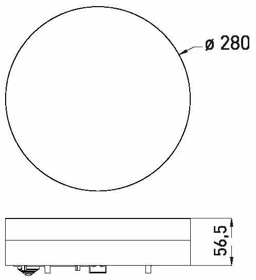 Plafonieră LED pentru baie LED/24W/230V 3000/4000/6000K d. 28 cm IP44