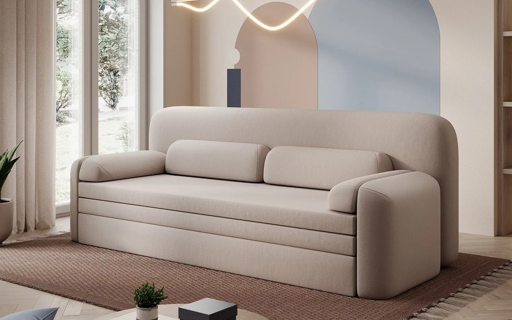 Canapea lemn masiv extensibilă Elioss Personalizabila, 236 × 89 × 87 cm - Tabbris 40