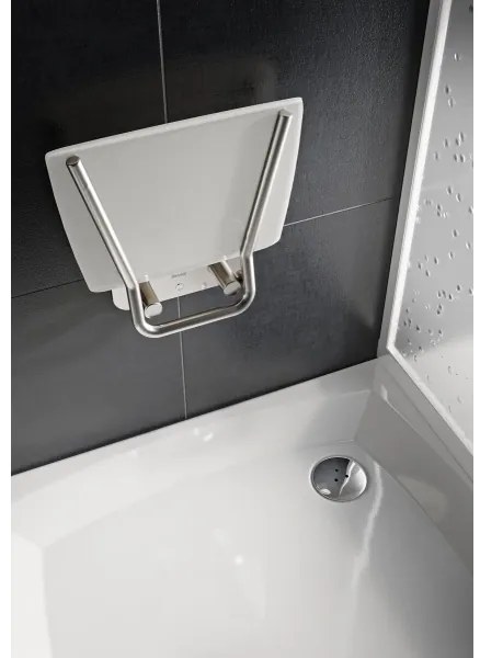 Ravak B8F0000052 - Scaun rabatabil pentru duș OVO, din oțel inoxidabil