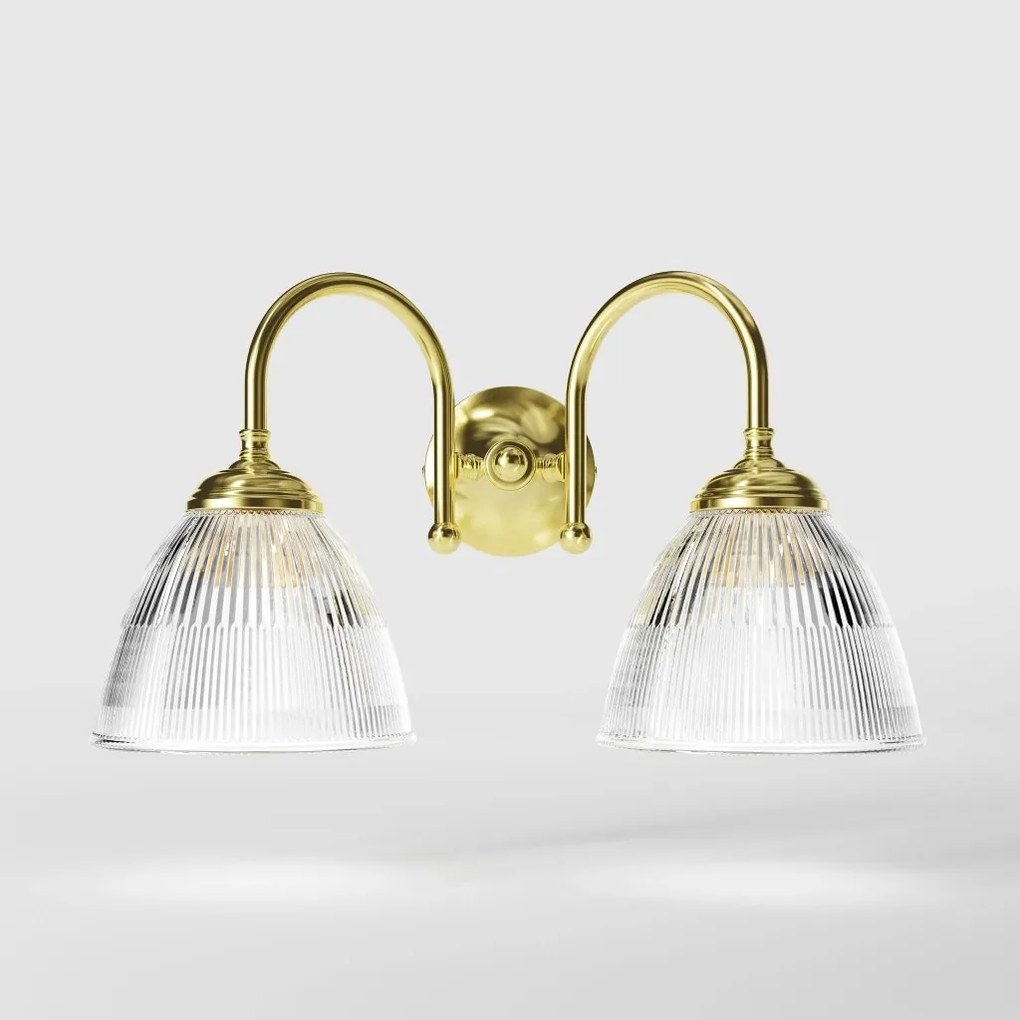 Aplica de perete stil neoclasic din alama si abajur ceramic Elide