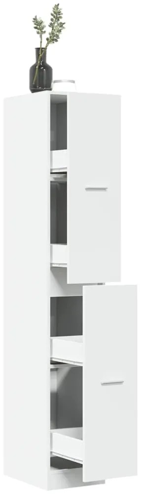 vidaXL Dulap de farmacie, alb, 30x41x174,5 cm, lemn stratificat