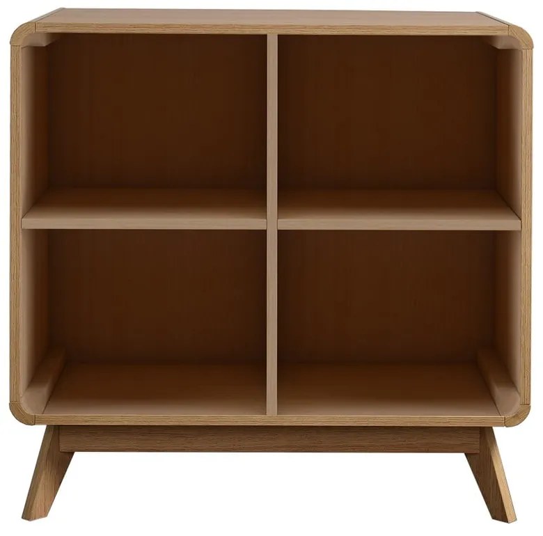 Bibliotecă în culoare naturală cu aspect de lemn de stejar 75x75 cm Caitlin – Støraa