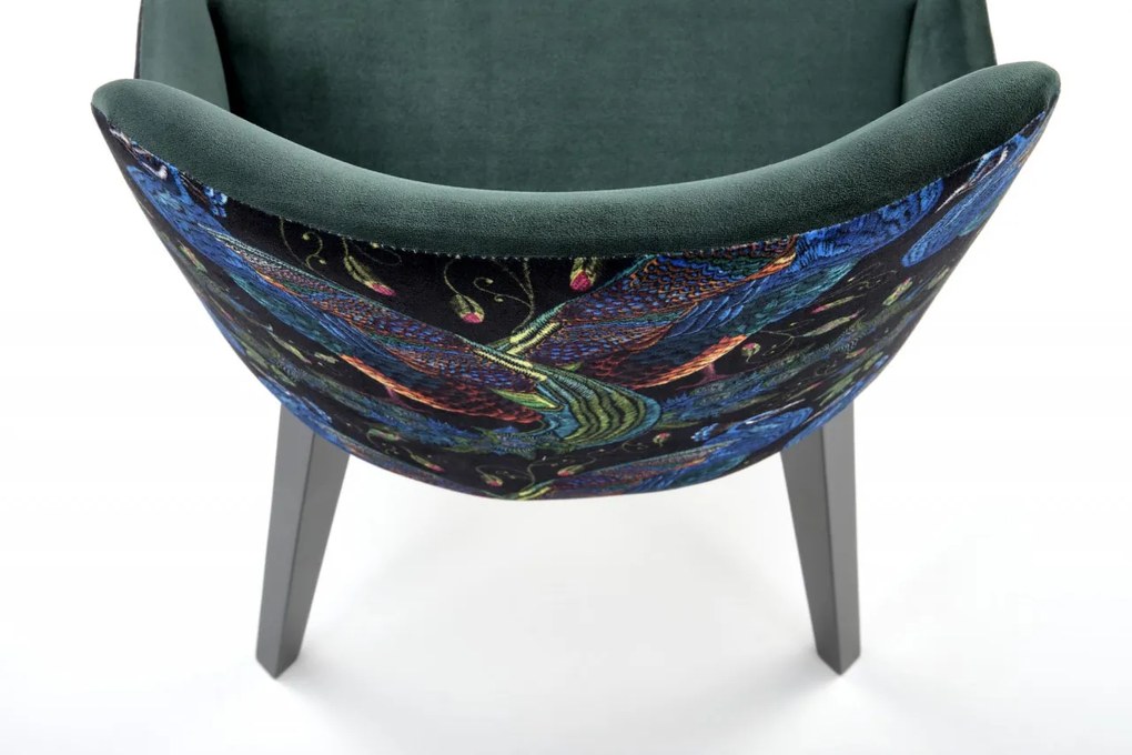 Scaun Endo velvet verde/negru Blu78