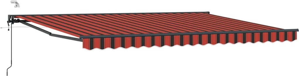 vidaXL Cort electric retractabil Portocaliu și negru 4 x 2 m