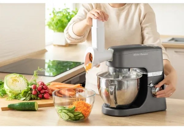 Robot de bucătărie cu castron din oțel inoxidabil Sencor 1000W/230V gri