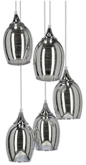 Lustră pe cablu MARINA 5xE27/60W/230V crom