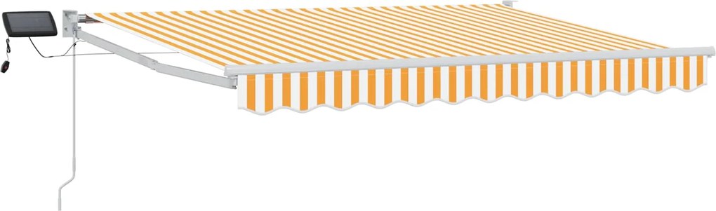 vidaXL Marchiză retractabilă manuală cu led-uri 3,5 x 2,5 m