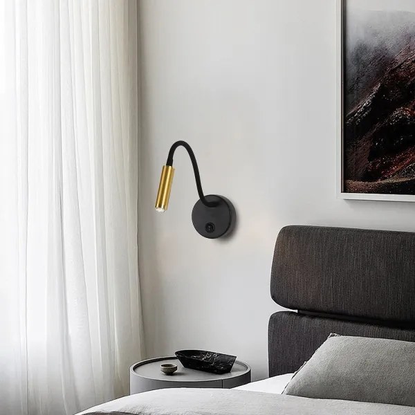 Lampă flexibilă dimabilă de perete Brilagi MAYA 1xG9/4W/230V negru/auriu