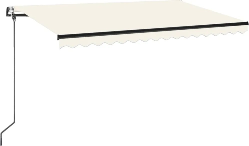 vidaXL Copertină retractabilă automat, crem, 400x350 cm