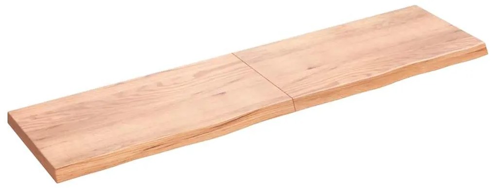 vidaXL Raft de perete maro deschis 200x50x(2-6) cm lemn stejar tratat