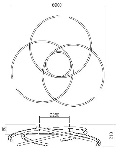 Plafonieră LED dimabilă Redo 01-2748 ALIEN LED/75W/230V 3000K alb