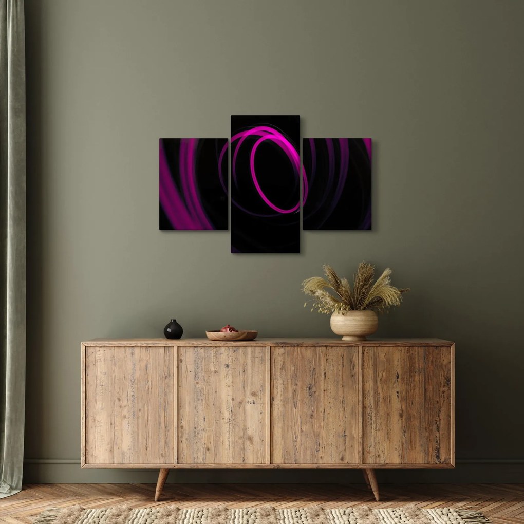 Tablou - linii violete (90x60 cm)
