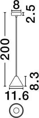 Pendul design decorativ CONICO auriu