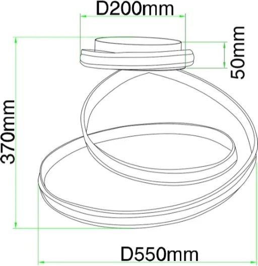 Ondaluce - Plafonieră LED dimabilă VUELTA LED/37W/230V Ø 55 cm albă